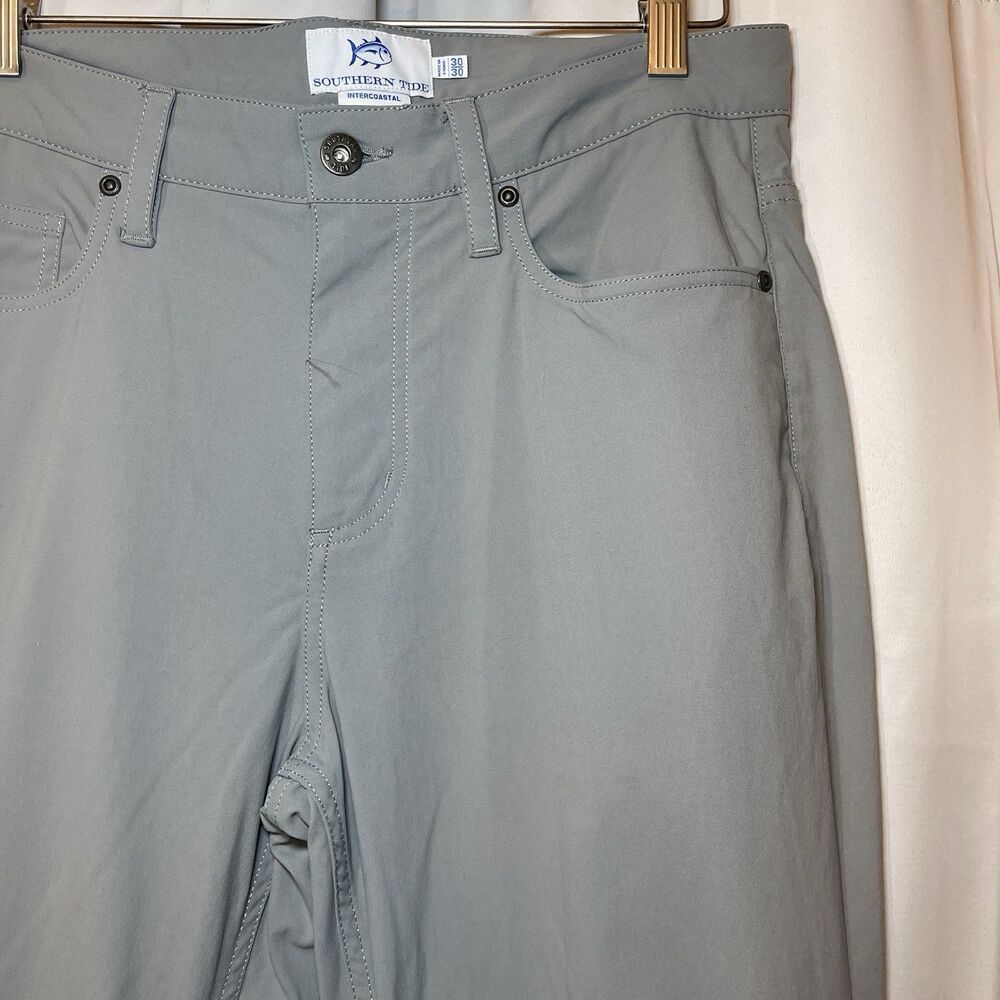 Southern Tide‎ Pants Mens 31 Gray Intercoastal Performance Chino Stretch 31x29